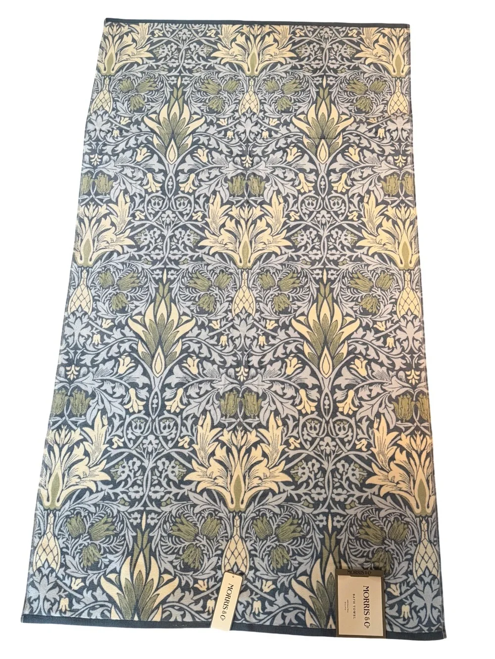 Morris & Co. NWT 5 Pc Set Botanical 3- Floral Cotton Bath Towels & 2 FingerTowel
